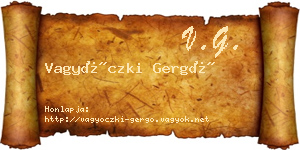 Vagyóczki Gergő névjegykártya