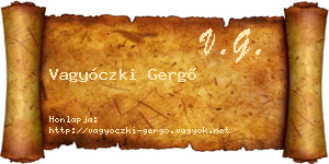 Vagyóczki Gergő névjegykártya